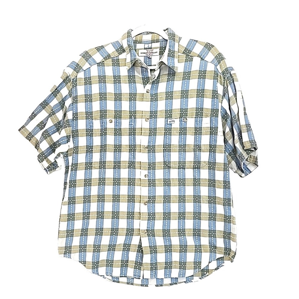 Vintage‎ Guess Short Sleeve Woven Shirt by Georges Marciano Sz M Made in USA